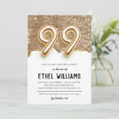 99. Geburtstagsparty Einladung (Stehend Vorderseite)