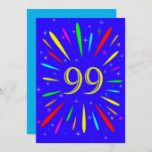 99. Geburtstagsparty Einladung Explosion (Vorne/Hinten)