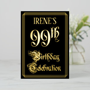 99. Geburtstagsparty - Extravagantes Drehbuch & In Folieneinladung
