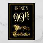 99. Geburtstagsparty - Extravagantes Drehbuch & In Folieneinladung (Vorderseite)