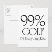 99 % Golf Postkarte (Vorne/Hinten)