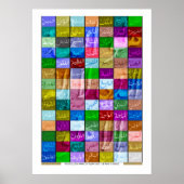 99 Hervorragende Namen von ALLAH (Gott) Asmaa-ul H Poster (Vorne)