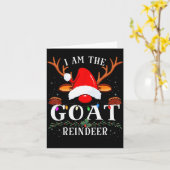 99 I Am The Goat Reindeer Christmas Family Uni-adu Karte (Gelbe Blume)