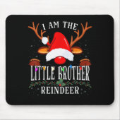 99 I Am The Little Brother Reindeer Christmas Fami Mousepad (Vorne)
