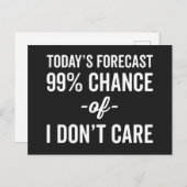 99%ige Chance: Kein lustiges Zitat Postkarte (Vorne/Hinten)