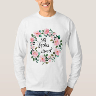 99 Jahre Liebe Männer Frauen 99 Jahre alt Blumenko T-Shirt
