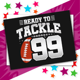 99-jähriger Tackle-Fußballparty 99. Geburtstag Postkarte