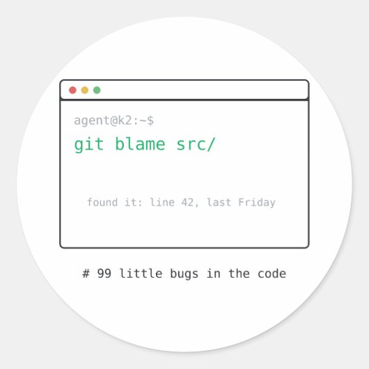 99 kleine Fehler im Code - Dev Sticker Geschenk (Vorderseite)