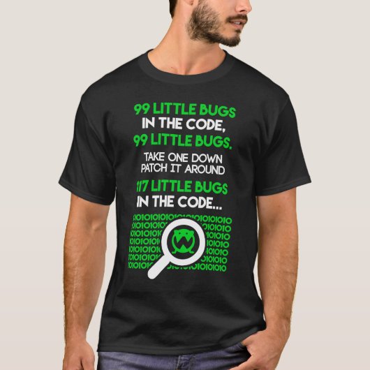 99 kleine Fehler im Code Funny Sprichwort Coder IT T-Shirt (Vorderseite)