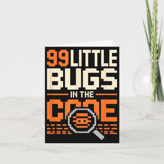 99 kleine Fehler im Code lustiger Programmierer Sp Karte (Vorderseite)