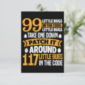 99 kleine Fehler im Code-Pfad es 117 Bugs-Programm Begleitkarte (Stehend Vorderseite)
