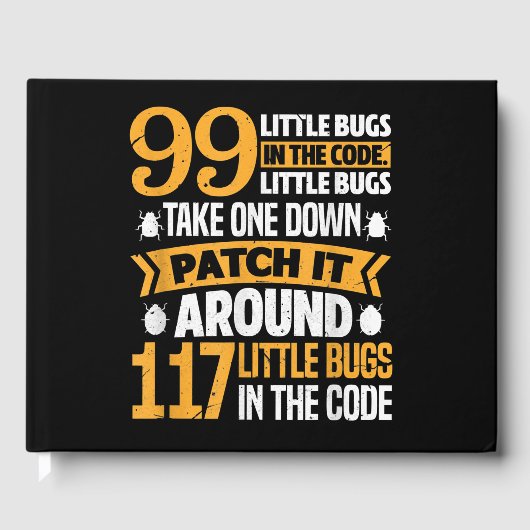 99 kleine Fehler im Code-Pfad es 117 Bugs-Programm Gästebuch (Vorderseite)