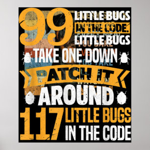 99 kleine Fehler im Code-Pfad es 117 Bugs-Programm Poster