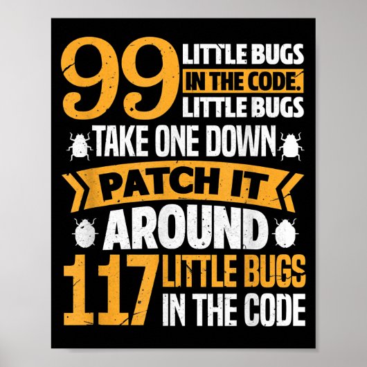 99 kleine Fehler im Code-Pfad es 117 Bugs-Programm Poster (Vorne)