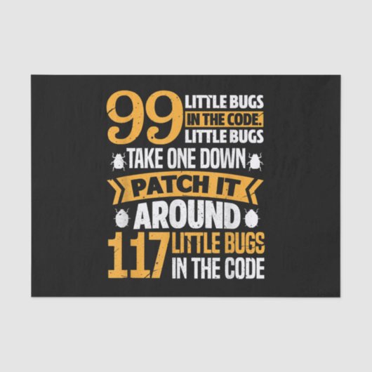 99 kleine Fehler im Code-Pfad es 117 Bugs-Programm Seidenpapier (Vorderseite)