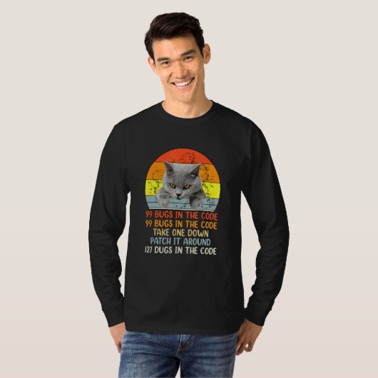 99 kleine Fehler in der Code-Katze T-Shirt (Vorne ganz)