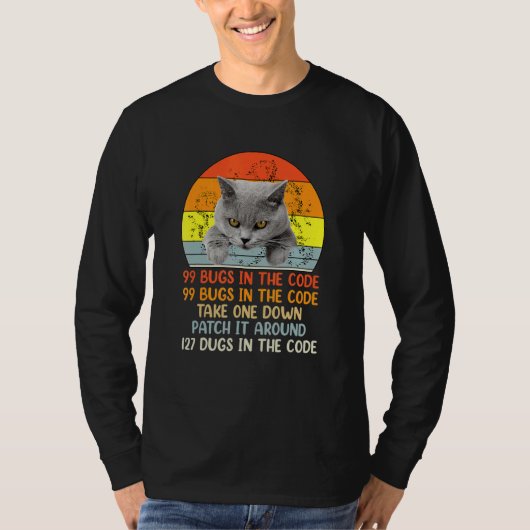 99 kleine Fehler in der Code-Katze T-Shirt (Vorderseite)