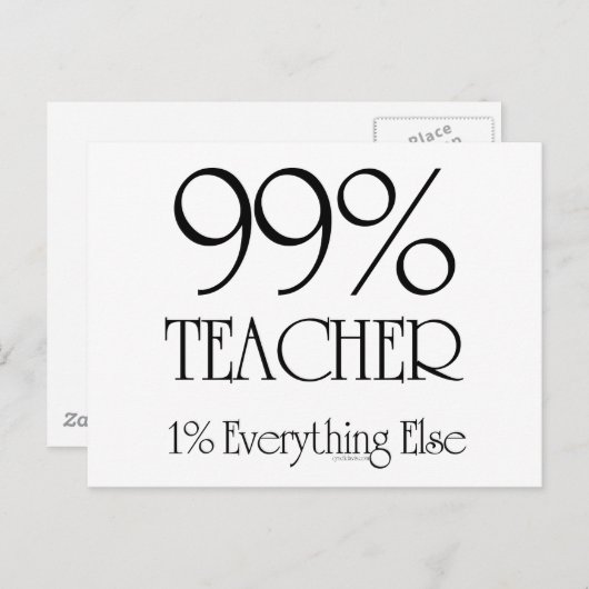 99 % Lehrer Postkarte (Vorne/Hinten)