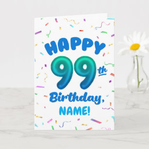 99. Luftballon-Nummer Benutzerdefinierter Name Geb Karte