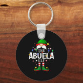 99 Matching Christmas Elf Family Pjs - Abuela Elf  Schlüsselanhänger (Vorderseite)
