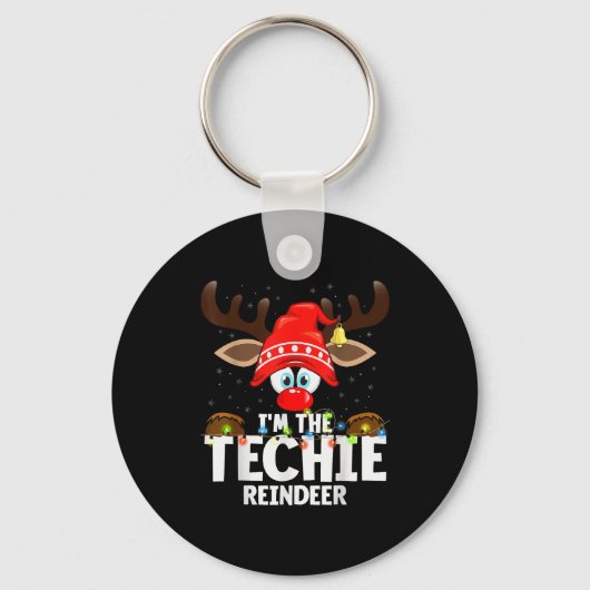 99 Matching Christmas Reindeer - I'm The Techie -  Schlüsselanhänger (Vorderseite)