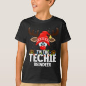 99 Matching Christmas Reindeer - I'm The Techie -  T-Shirt (Vorderseite)