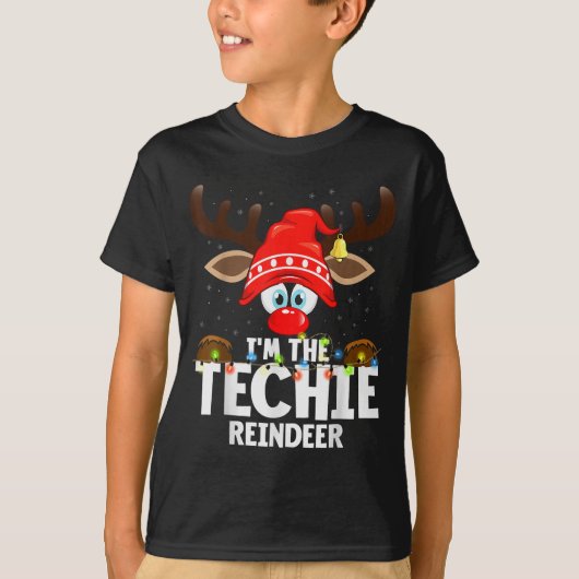 99 Matching Christmas Reindeer - I'm The Techie -  T-Shirt (Vorderseite)