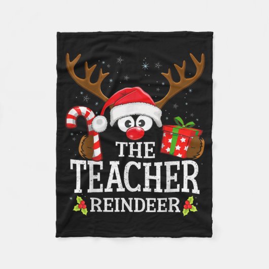 99 Matching Christmas Reindeer Squad Uni-adults Ch Fleecedecke (Vorderseite)