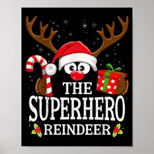 99 Matching Christmas Reindeer Squad - Uni-adults  Poster (Vorne)