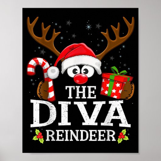 99 Matching Christmas Reindeer Squad Uni-kids Chri Poster (Vorne)