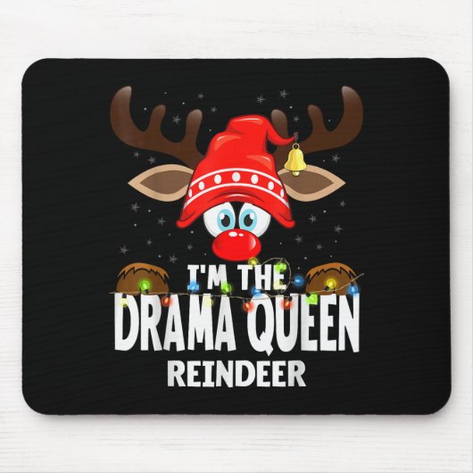 99 Matching Christmas Reindeer - Uni Adult, Black, Mousepad (Vorne)