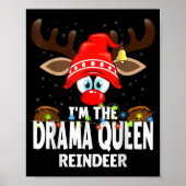 99 Matching Christmas Reindeer - Uni Adult, Black, Poster (Vorne)