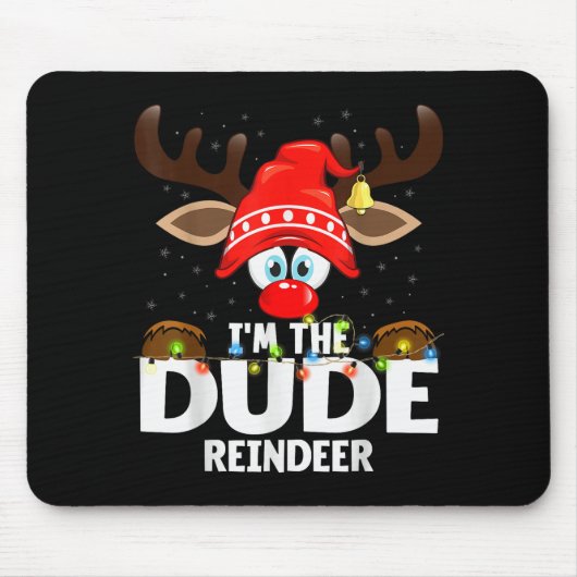 99 Matching Christmas Reindeer - Uni-adults, Black Mousepad (Vorne)
