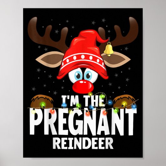 99 Matching Christmas Reindeer - Uni-adults, Black Poster (Vorne)