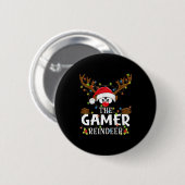 99 Matching Christmas The Gamer Reindeer Pajama Button (Vorne & Hinten)