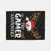 99 Matching Christmas The Gamer Reindeer Pajama  Fleecedecke (Vorderseite (Horizontal))
