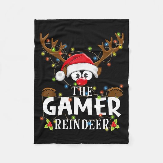 99 Matching Christmas The Gamer Reindeer Pajama  Fleecedecke (Vorderseite)