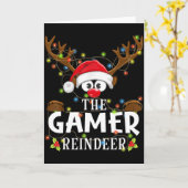 99 Matching Christmas The Gamer Reindeer Pajama Karte (Gelbe Blume)