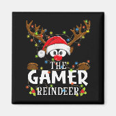 99 Matching Christmas The Gamer Reindeer Pajama Magnet (Vorne)