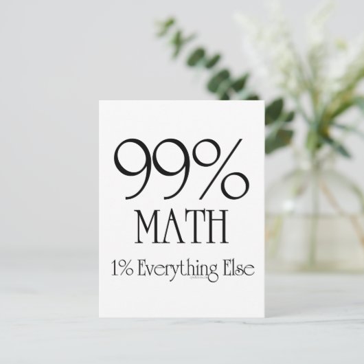 99% Mathematik Postkarte (Stehend Vorderseite)