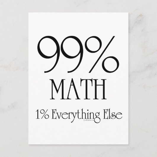 99% Mathematik Postkarte (Vorderseite)