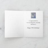 99 Meilenstein Geburtstagsgarten Hummingbird-Blume Karte (Innenseite)