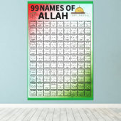 99 NAMEN ALLAH LEINWANDDRUCK (Insitu (Holzboden))