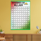 99 NAMEN ALLAH LEINWANDDRUCK (Insitu (Wohnzimmer))