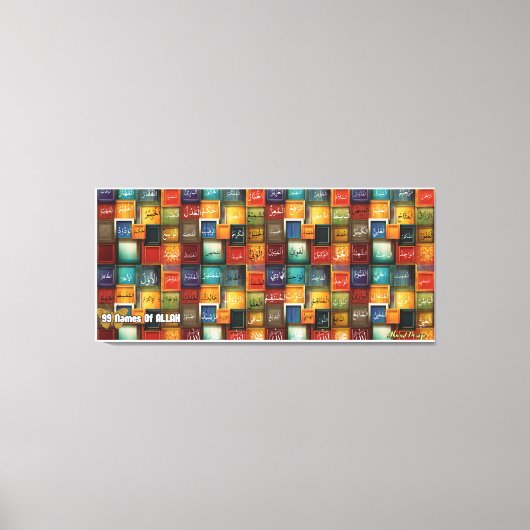 99 Namen Allahs Leinwanddruck (Vorderseite)