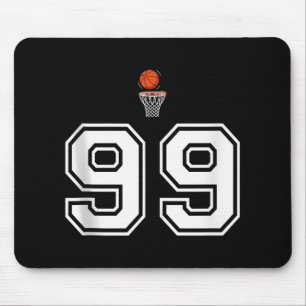 99 Nummer Basketball Stil Vintag weißer Tank Top Mousepad