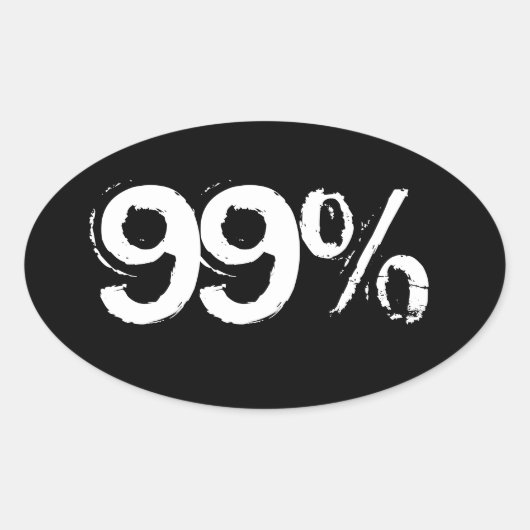 99% OVALER AUFKLEBER (Vorderseite)
