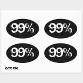 99% OVALER AUFKLEBER (Blatt)