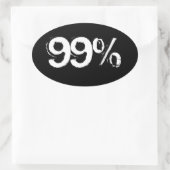 99% OVALER AUFKLEBER (Tasche)