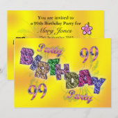 99. Party Einladung (Vorne/Hinten)